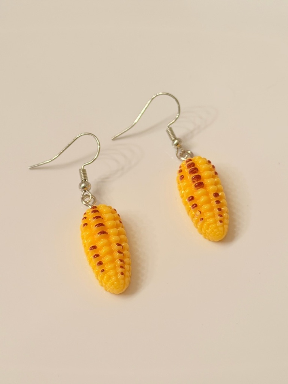 Yellow Corn Cob Earrings Farmers Market Picnic Theme